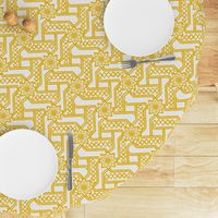 Marrakesh Maze -Bright Yellow, Chalk