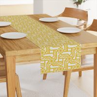 Marrakesh Maze -Bright Yellow, Chalk