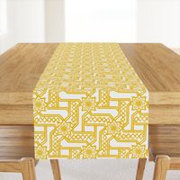 Marrakesh Maze -Bright Yellow, Chalk