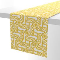 Marrakesh Maze -Bright Yellow, Chalk