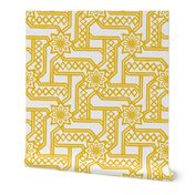 Marrakesh Maze -Bright Yellow, Chalk