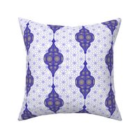 moroccan lanterns violet/white