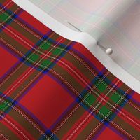 Royal Stewart universal tartan, wide red band, 2"