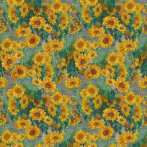 monet's sunflowers (tiny 4")