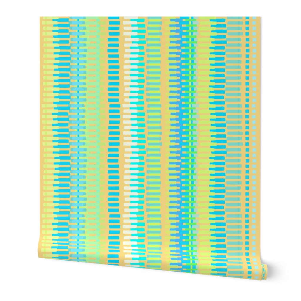 Boardwalk Stripes Turquoise on Gold 300L