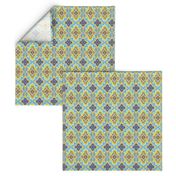 Moroccan gold & blue  tiles  // Moroccan Tiles