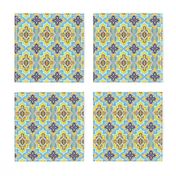 Moroccan gold & blue  tiles  // Moroccan Tiles