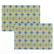 Moroccan gold & blue  tiles  // Moroccan Tiles