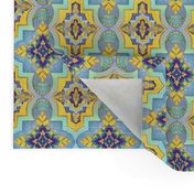 Moroccan gold & blue  tiles  // Moroccan Tiles