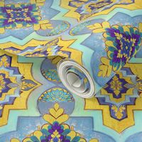 Moroccan gold & blue  tiles  // Moroccan Tiles