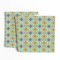 Moroccan gold & blue  tiles  // Moroccan Tiles