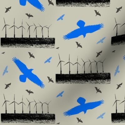 Air - birds and wind turbines