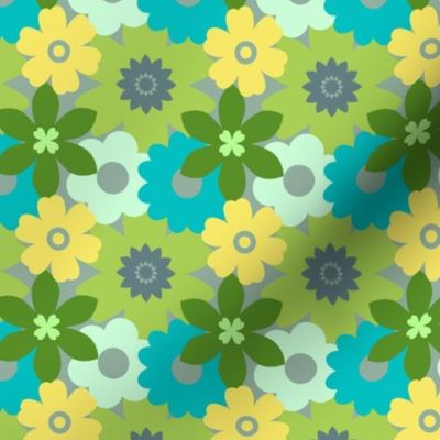 Vintage Retro Flower Pattern