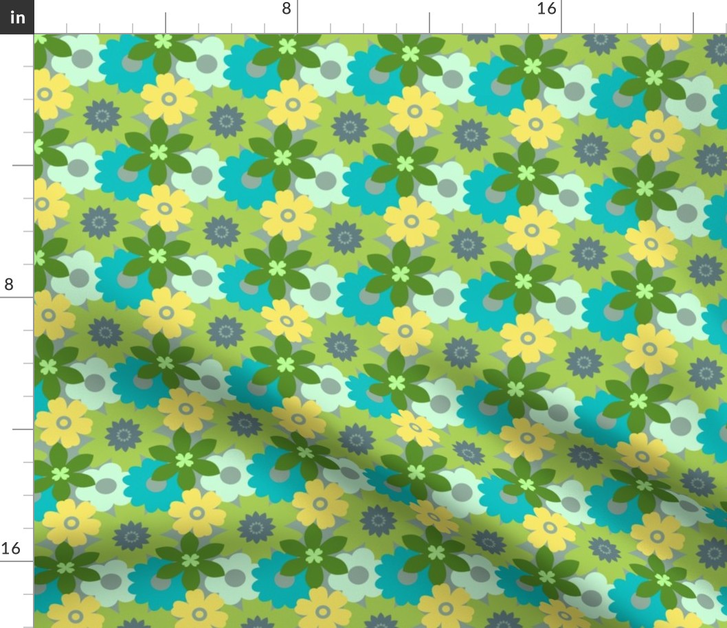 Vintage Retro Flower Pattern