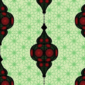 moroccan lantern red-green