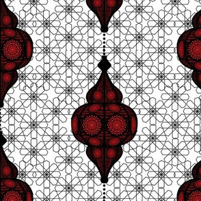 moroccan lantern black-red
