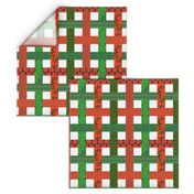 Christmas Scrap Basketweave Cheater