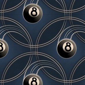 ★ MAGIC EIGHT BALL ★ Blue - Large Scale / Collection : 8 Balls - Billiard & Rock 'n' Roll Old School Tattoo Print