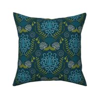 Navy Nautical Damask - Smaller