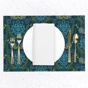 Navy Nautical Damask - Smaller