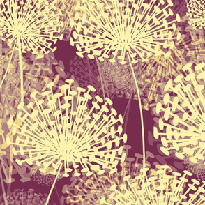 Vintage Violet Dandelions