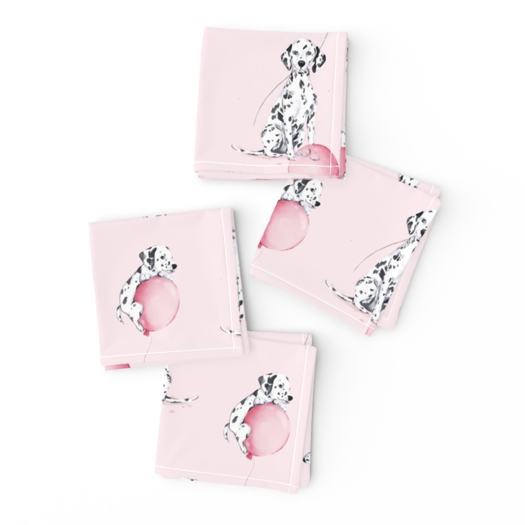 Watercolor Dalmatians - pink