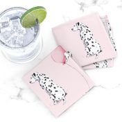 Watercolor Dalmatians - pink