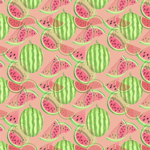 Watermelons on Pink