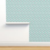 Mint Green Ikat Watercolor Abstract Floral Tulip Horse Shoe Grey Gray Linen Texture _ Miss Chiff Designs