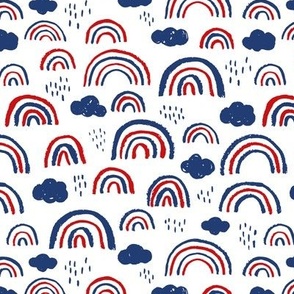 4th of July abstract rainbow clouds happy rain sky usa gender neutral