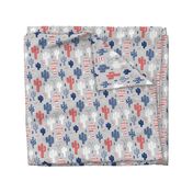 Cool western geometric cactus garden with triangles and arrows gender neutral usa 4th of july red blue and white
