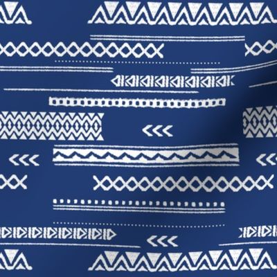 Native aztec design ethnic red national holiday usa 4th of July print blue