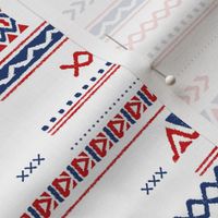 Native aztec design ethnic red national holiday usa 4th of July print red blue