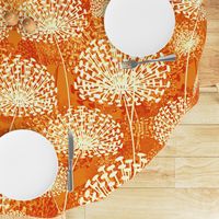 Vintage Orange Dandelions Large Scale