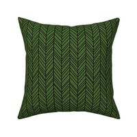 herringbone feathers hunter green on black