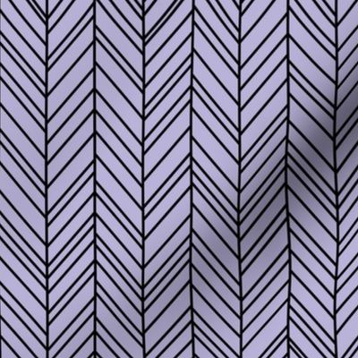 herringbone feathers light purple on black