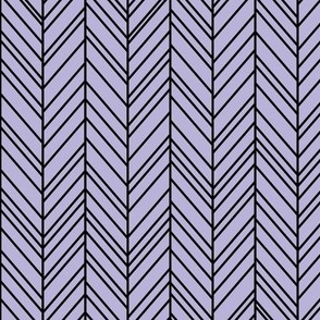 herringbone feathers light purple on black