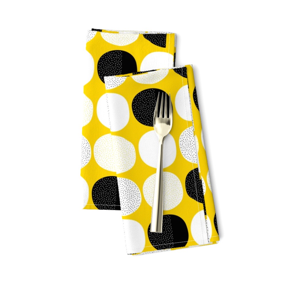 Abstract moon cycle phase Scandinavian minimal retro circle design gender neutral yellow