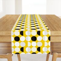 Abstract moon cycle phase Scandinavian minimal retro circle design gender neutral yellow