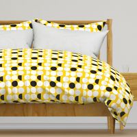 Abstract moon cycle phase Scandinavian minimal retro circle design gender neutral yellow