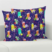 watercolor summer fruity drink purple