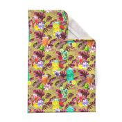 tropical watercolor summer fruity drink lime green