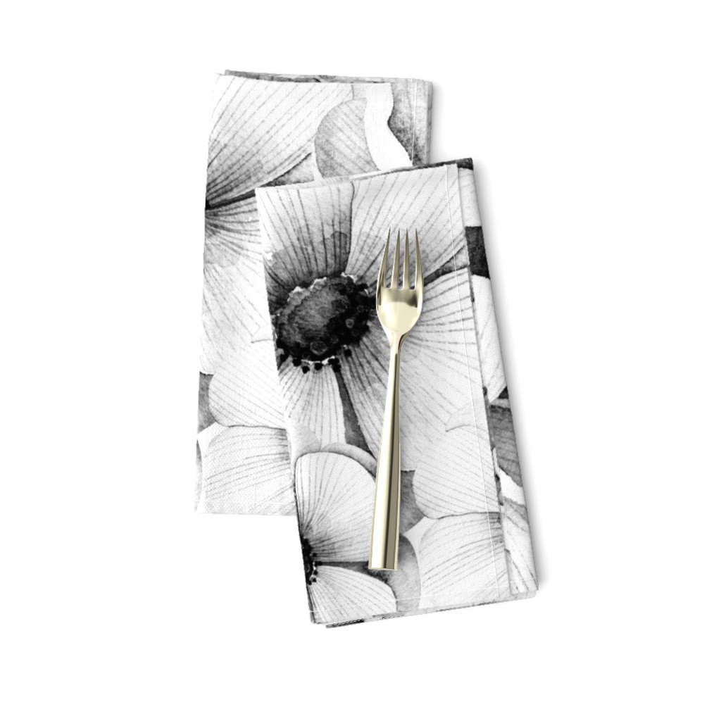 Flowers in White and Black