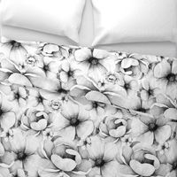 Flowers in White and Black