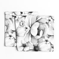 Flowers in White and Black