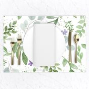 Watercolor Lavender and Greenery Pattern