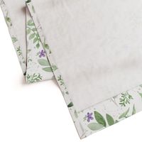 Watercolor Lavender and Greenery Pattern