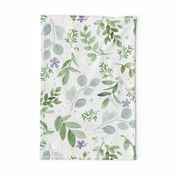 Watercolor Lavender and Greenery Pattern