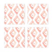 Jumbo Watercolor Diamond Ikat Blush Coral Pink Peach _ Miss Chiff Designs 