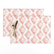 Jumbo Watercolor Diamond Ikat Blush Coral Pink Peach _ Miss Chiff Designs 